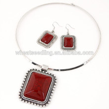 red earring for women american diamond necklace sets